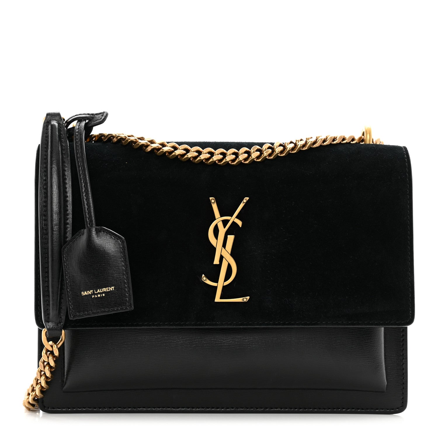 Saint Laurent Suede Calfskin Medium Monogram Sunset Black 1 of 10