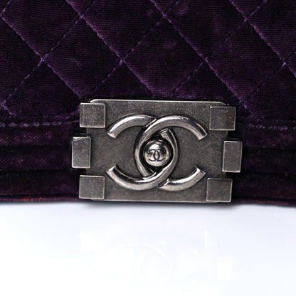 Chanel Velvet Quilted Small Boy Flap Purple 12 of 20