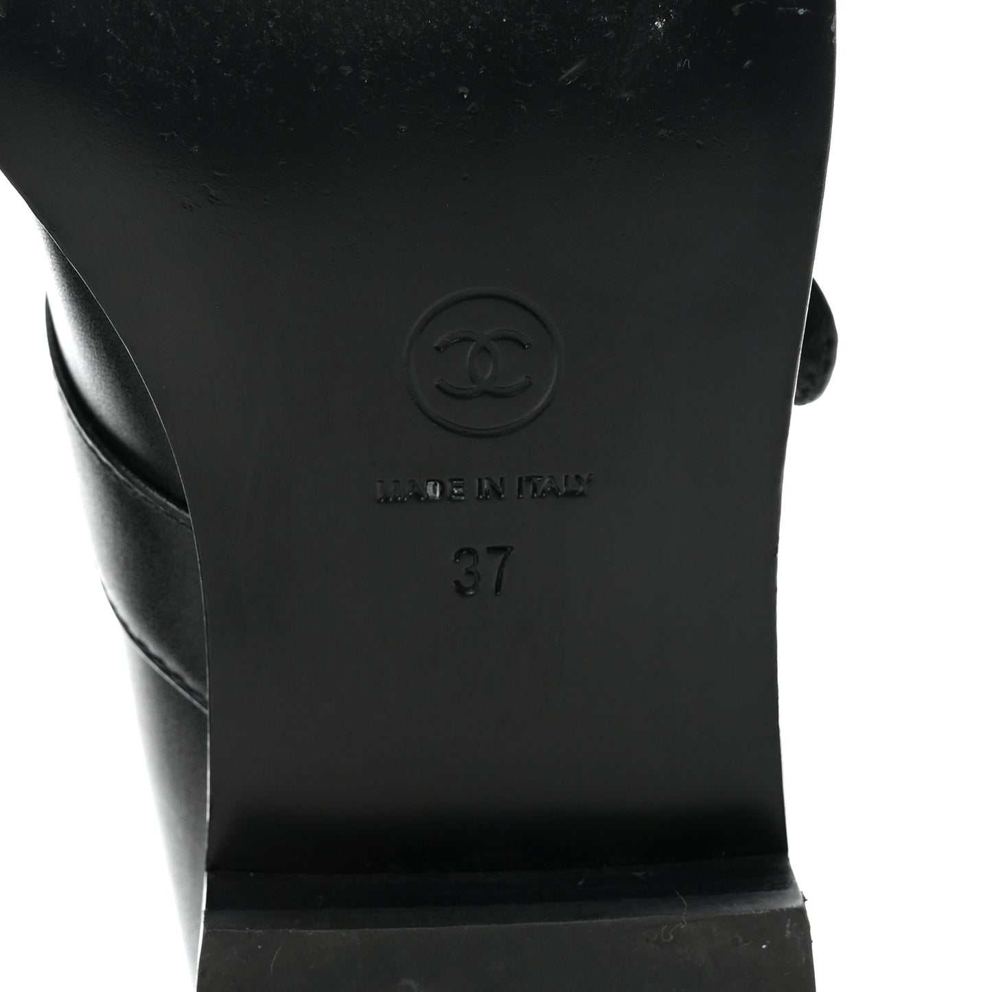 Calfskin Patent Mary Janes Flats 37 Black
