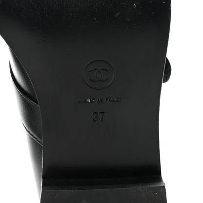 Chanel Calfskin Patent Mary Janes Flats 37 Black 13 of 18