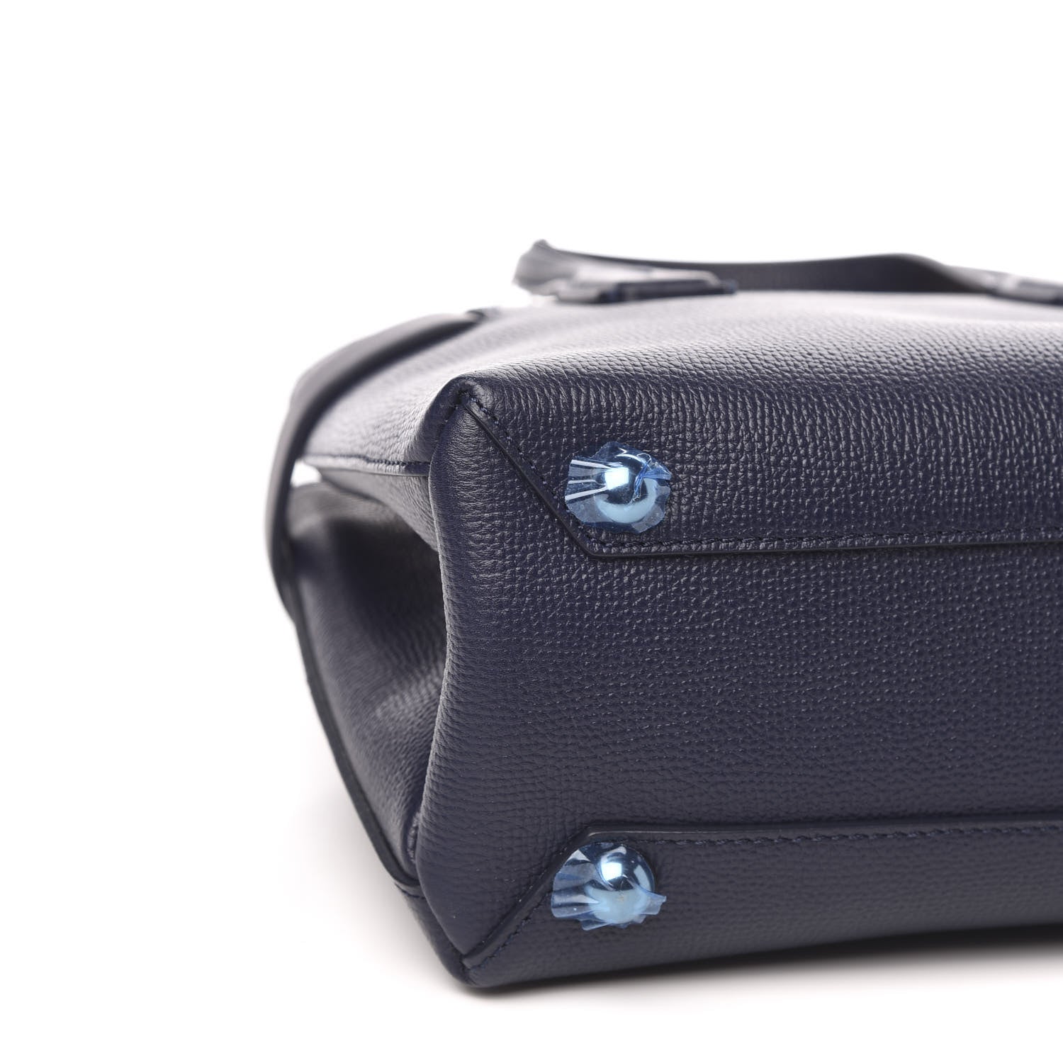 Burberry Grainy Calfskin House Check Small Banner Tote Regency Blue 8 of 10