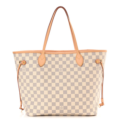 Louis Vuitton Damier Azur Neo Neverfull MM Rose Ballerine 1 of 10