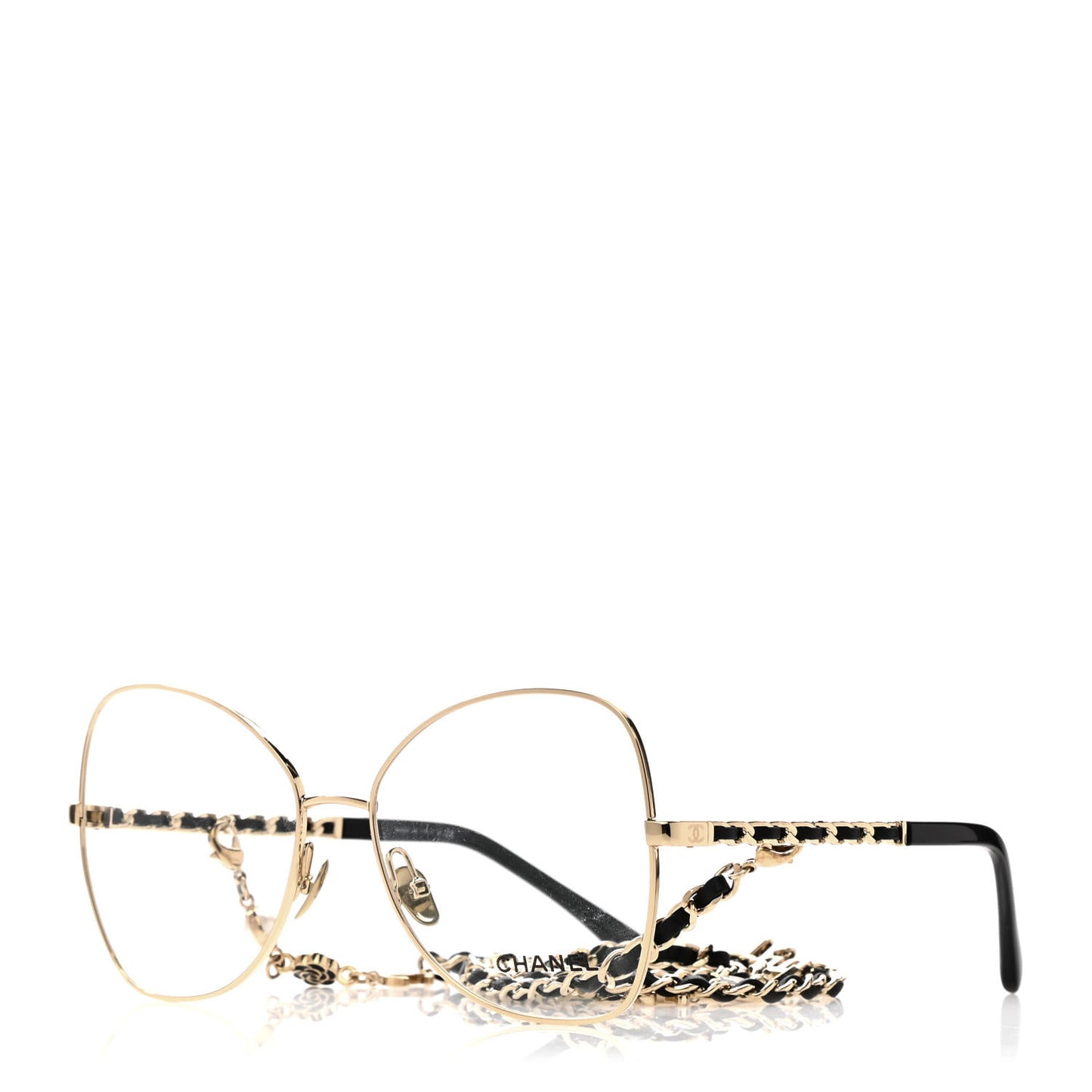 Butterfly Removable Chain Eyeglasses 2205-Q Gold