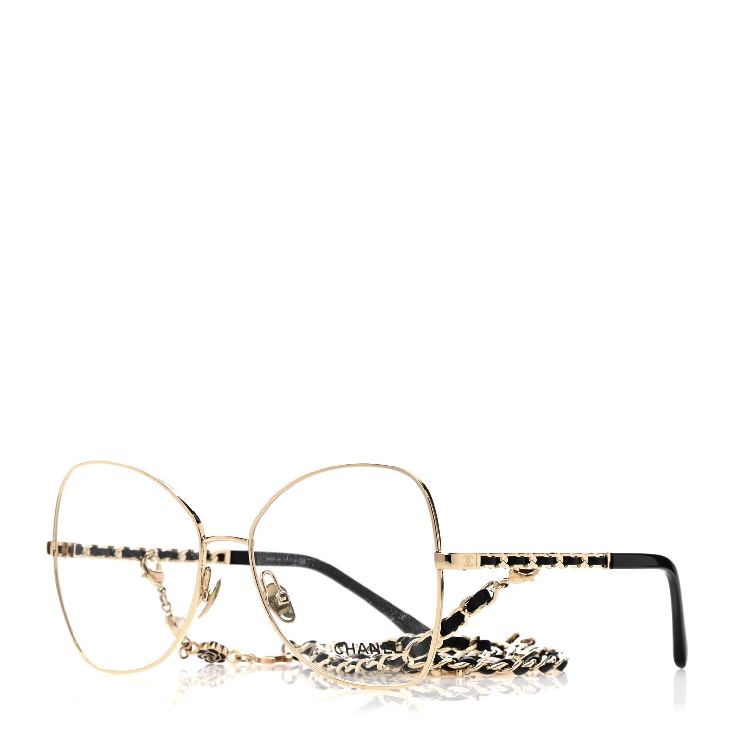 Chanel Butterfly Removable Chain Eyeglasses 2205-Q Gold 1 of 7