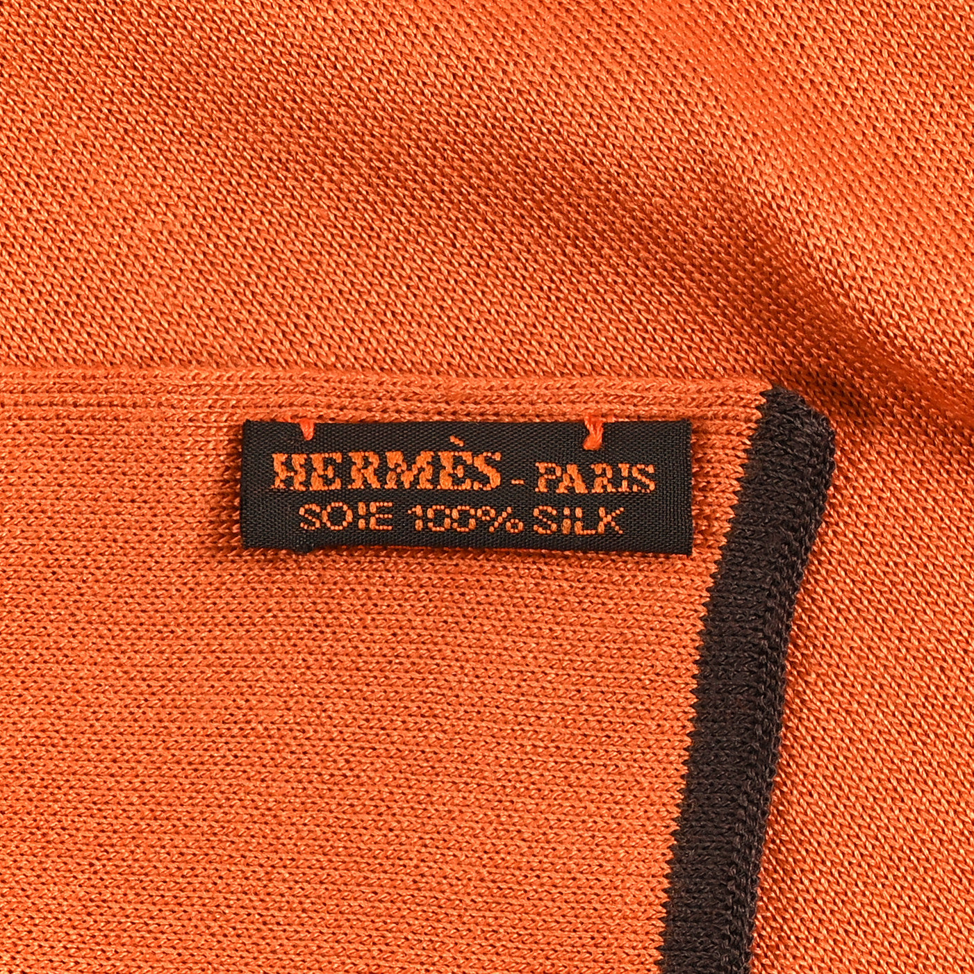 Hermes Silk Muffler Orange 3 of 3