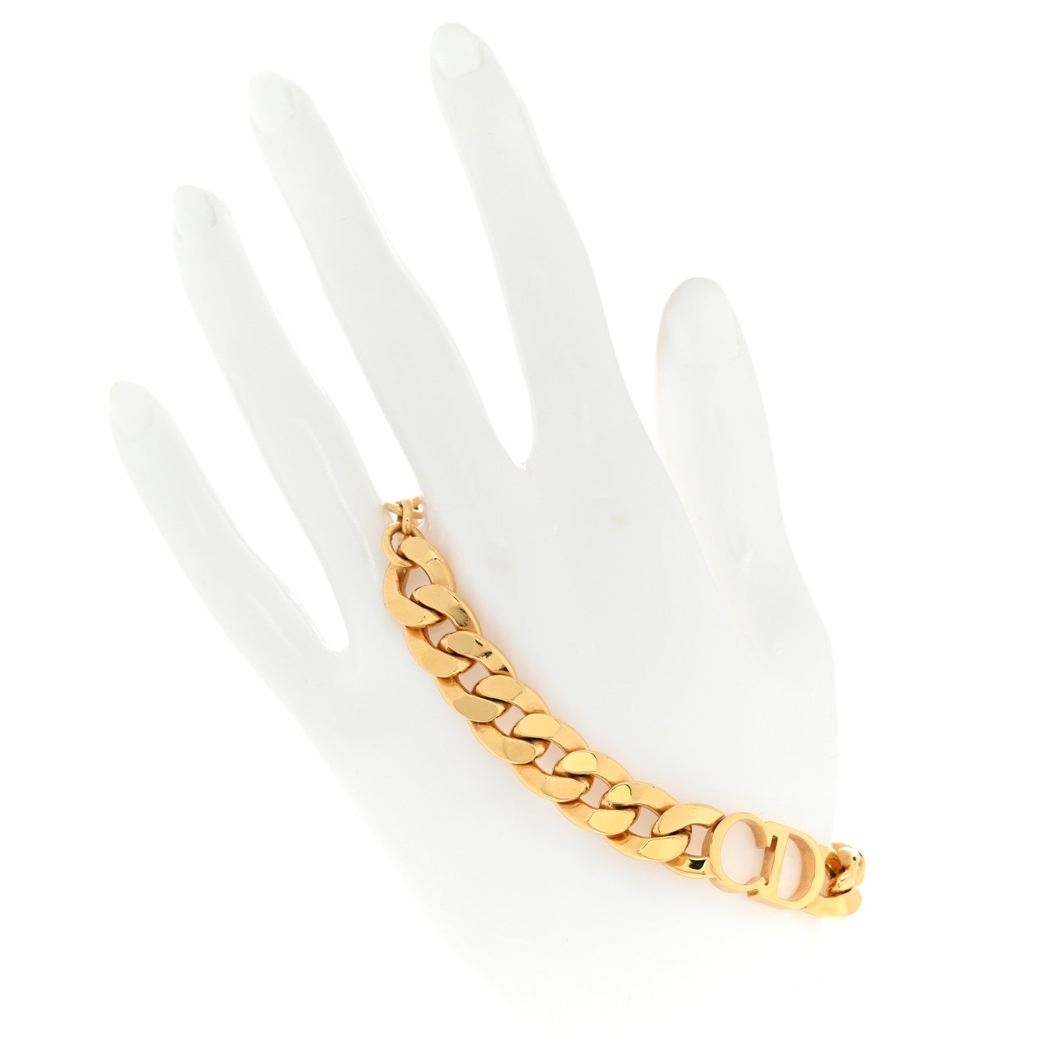 Christian Dior Metal Danseuse Etoile Chain Bracelet Gold 2 of 4