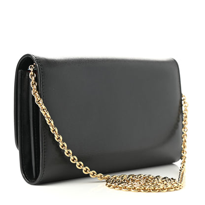 Salvatore Ferragamo Calfskin City Wallet On Chain Black Lipstick 3 of 7