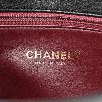 Chanel Shiny Goatskin Diagonal Quilted Small Flap Black 6 of 14