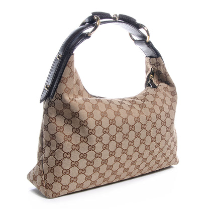 Gucci Monogram Medium Horsebit Chain Hobo Brown 3 of 7