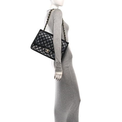 Chanel Lambskin Quilted Maxi Double Flap Black 2 of 13