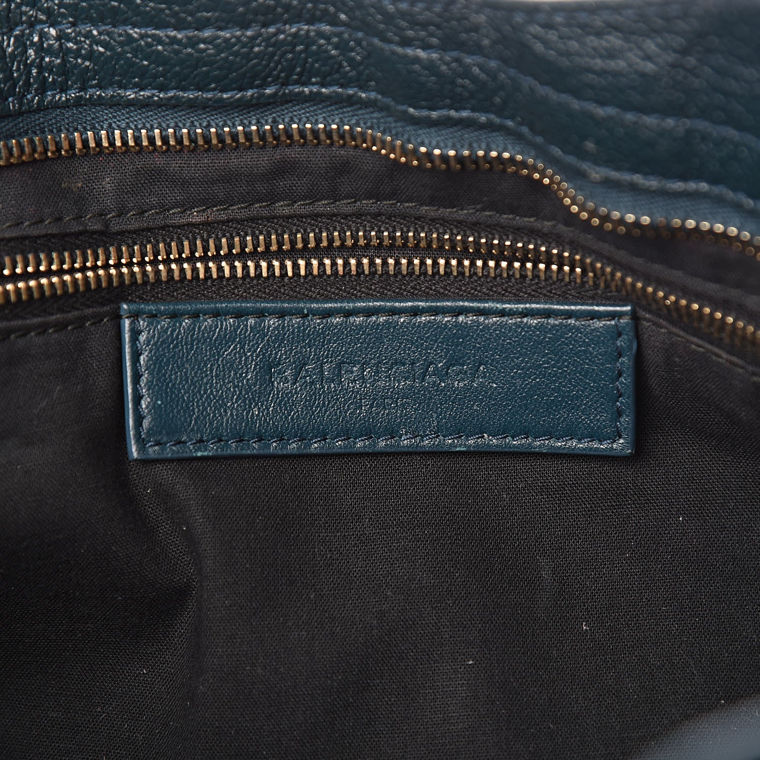 Balenciaga Chevre Gold Metallic Edge Hardware City Bleu Paon 8 of 12