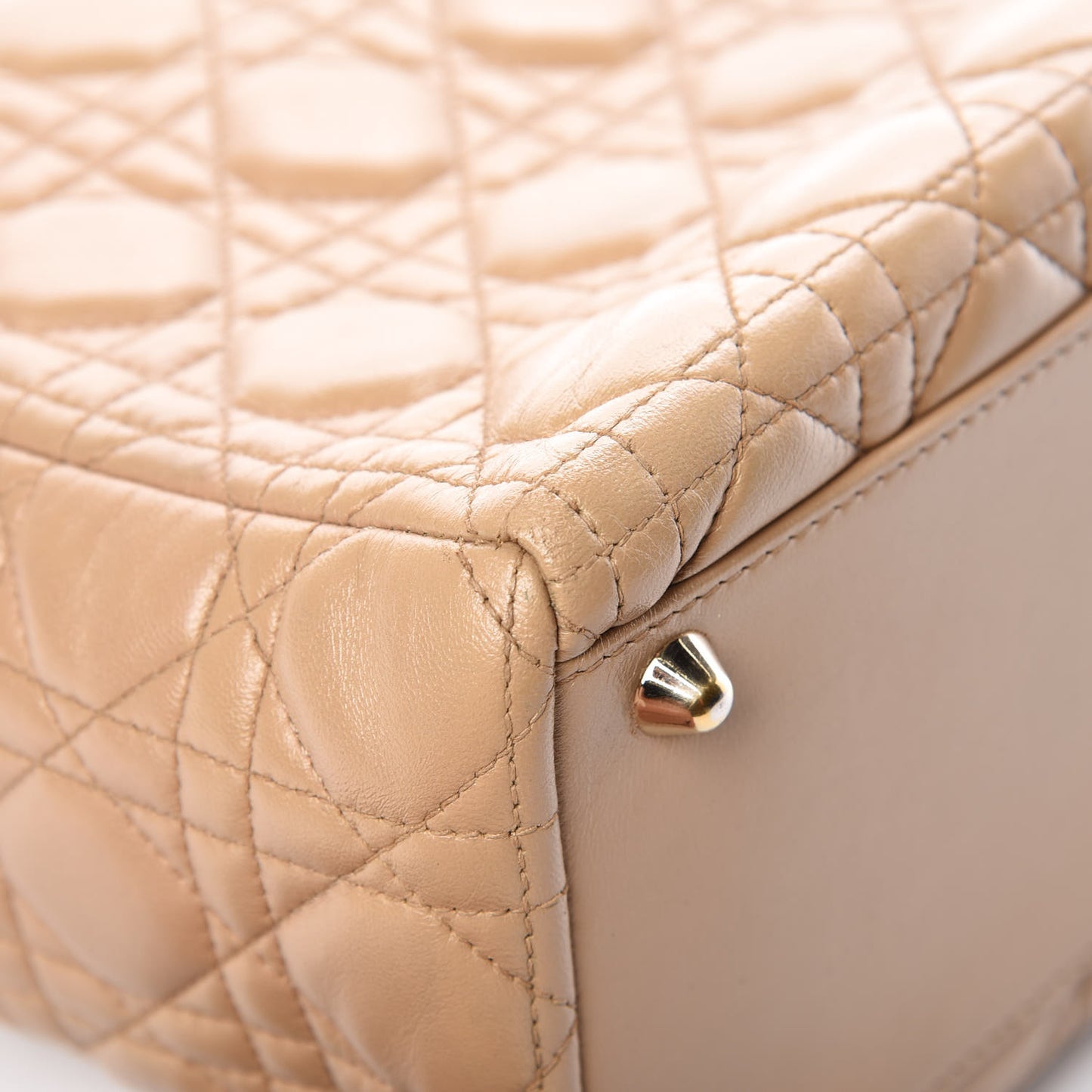 Lambskin Cannage Large Lady Dior Beige
