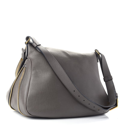 Tom Ford Pebbled Calfskin Large Jennifer Graphite 3 of 9