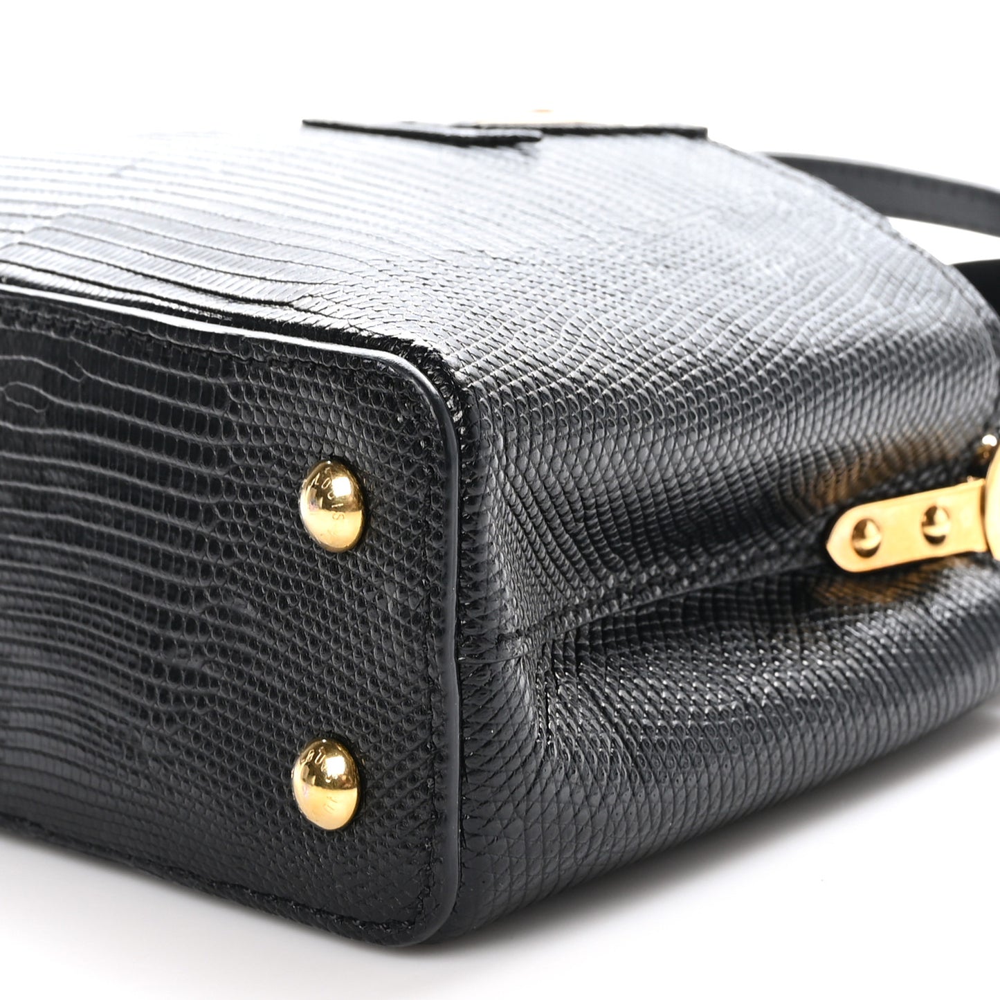 Lizard Capucines Mini Black