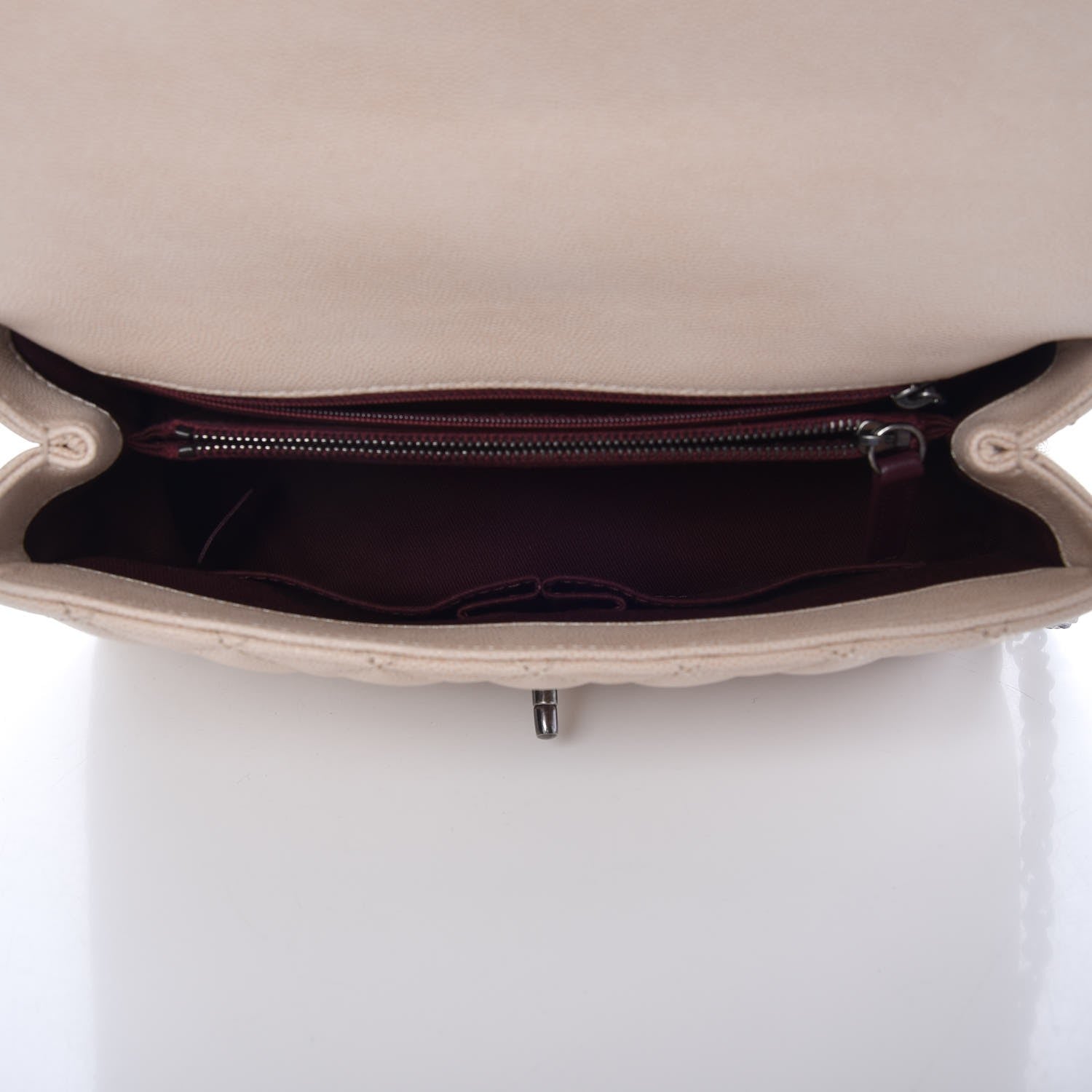 Chanel Caviar Quilted Small Coco Handle Flap Light Beige 5 of 8