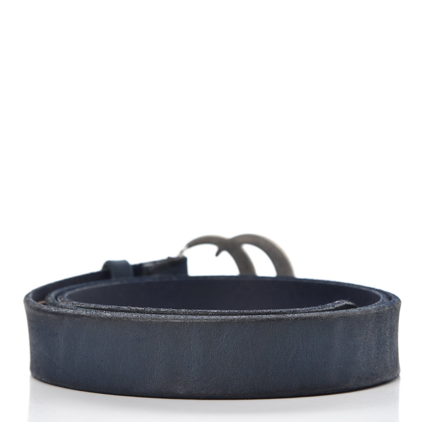 Cuoio Toscano Nickel Double G 30mm Belt 90 36 Blue