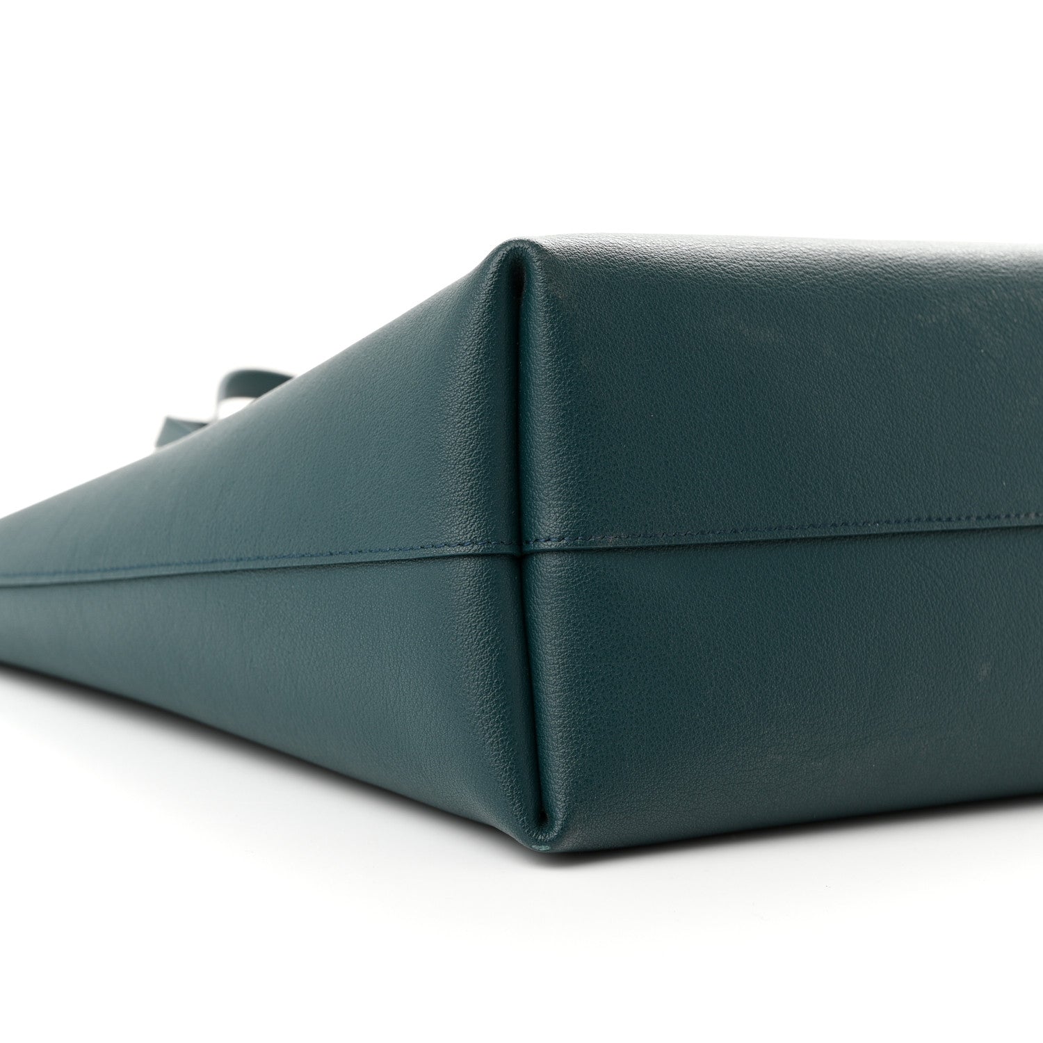 Saint Laurent Calfskin Large Shopping Tote Deep Turquoise 9 of 10