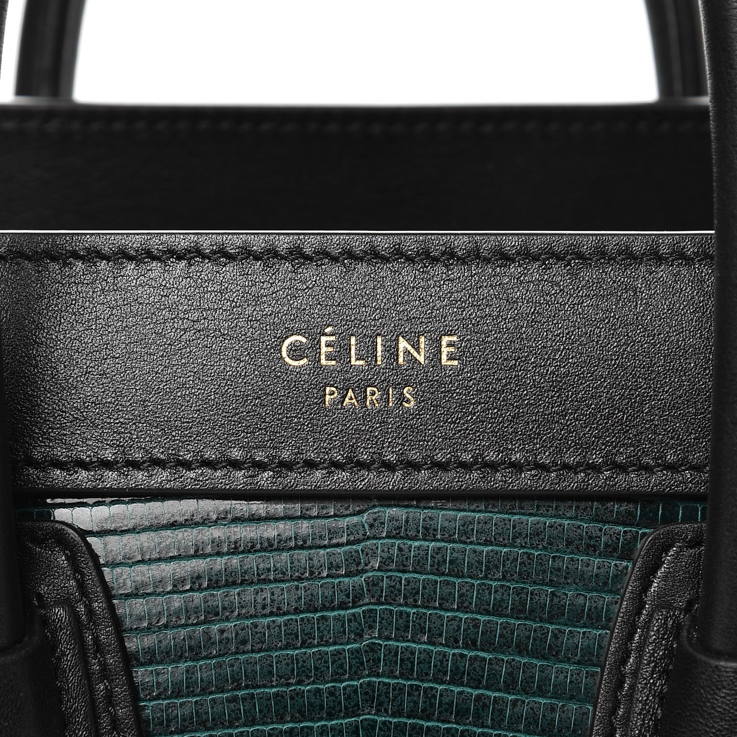 Lizard Smooth Calfskin Nano Luggage Dark Green