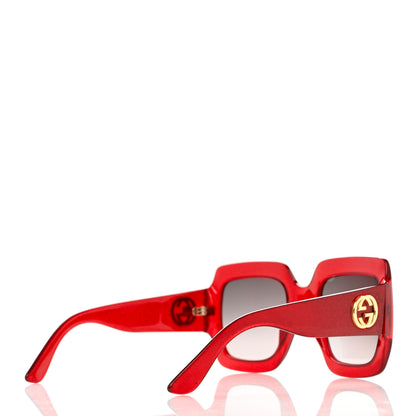 Gucci Square Web Frame GG0178S Sunglasses Red 4 of 6