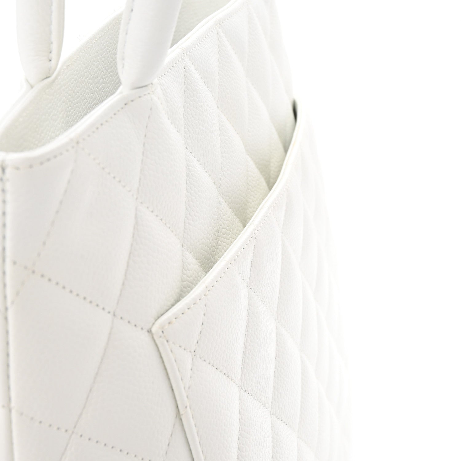 Chanel Caviar Quilted Medallion Tote White 11 of 16