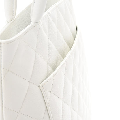 Chanel Caviar Quilted Medallion Tote White 11 of 16