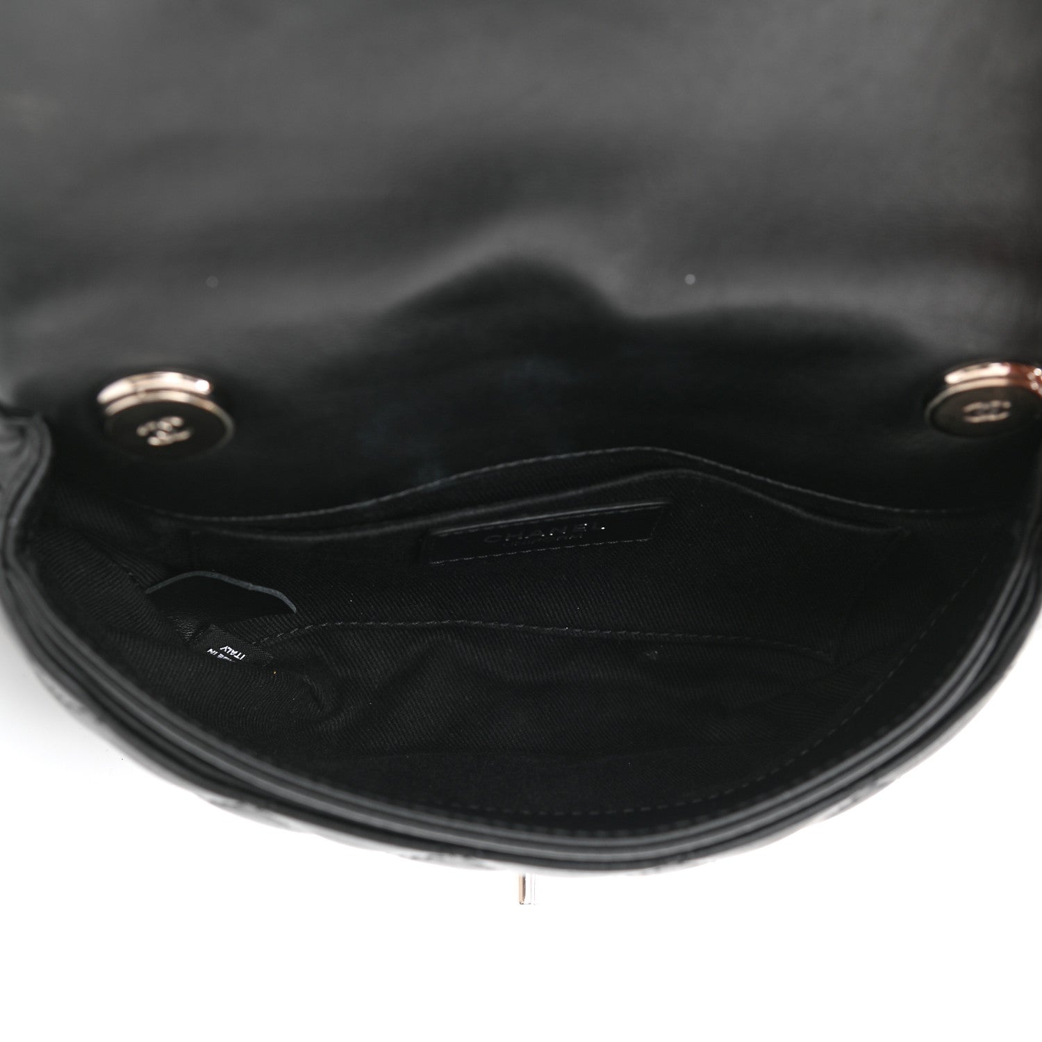 Chanel Calfskin Quilted CC Uniform Flap Belt Bag Black 5 of 12