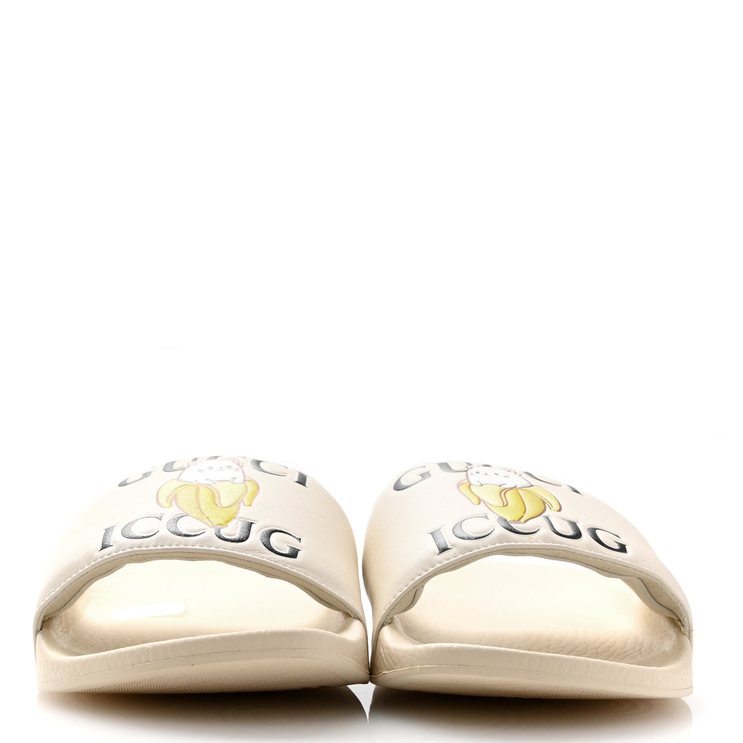 X BNF Nappa Pantoufle Bananya Womens Pool Slide Sandals 40 Mystic White