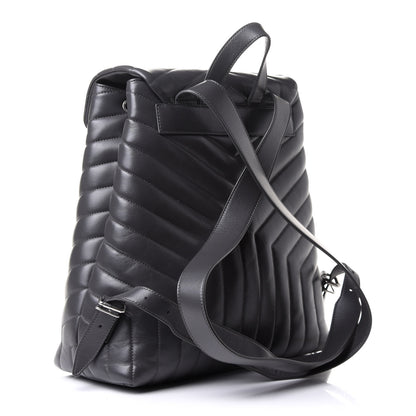 Saint Laurent Calfskin Y Quilted Monogram Medium Loulou Backpack Asphalt 3 of 11