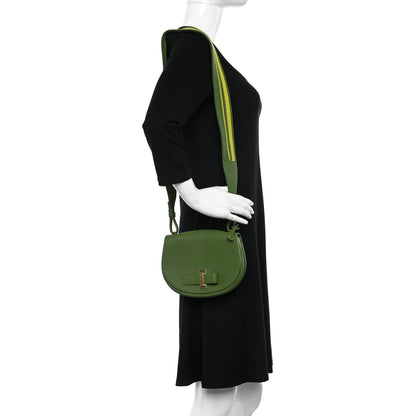 Delvaux Crispy Calfskin Mini Le Mutin Saddle Bag Green 2 of 10