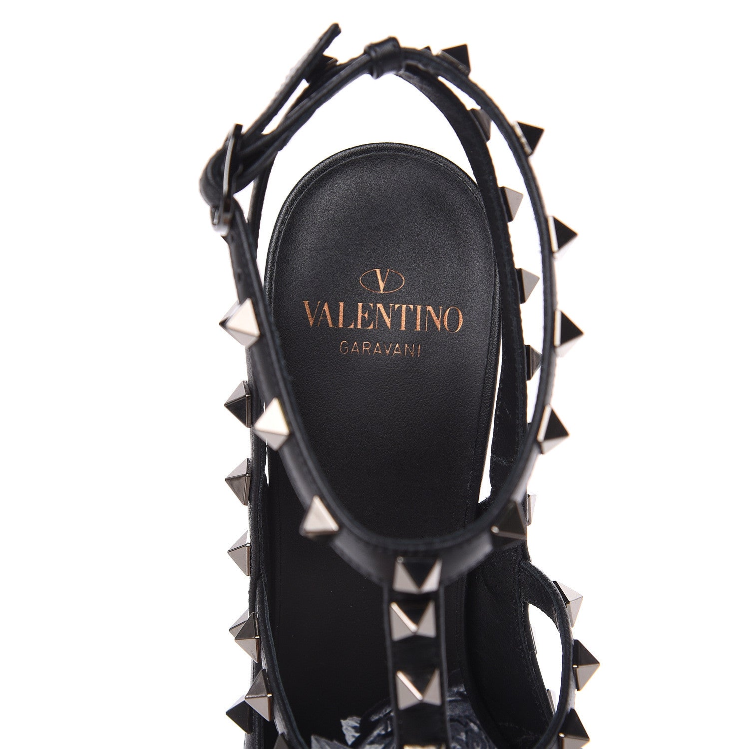 Valentino Garavani X UNDERCOVER Calfskin Rockstud Ankle Strap Pumps 38 Black 7 of 10