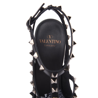 Valentino Garavani X UNDERCOVER Calfskin Rockstud Ankle Strap Pumps 38 Black 7 of 10
