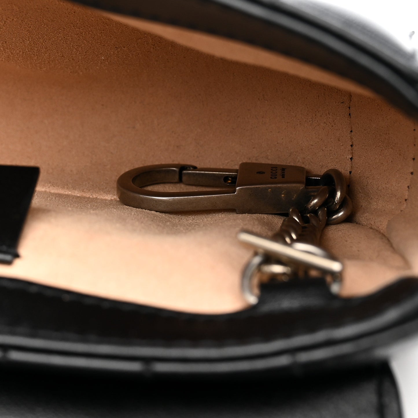 Calfskin Matelasse Aria Super Mini GG Marmont Shoulder Bag Black