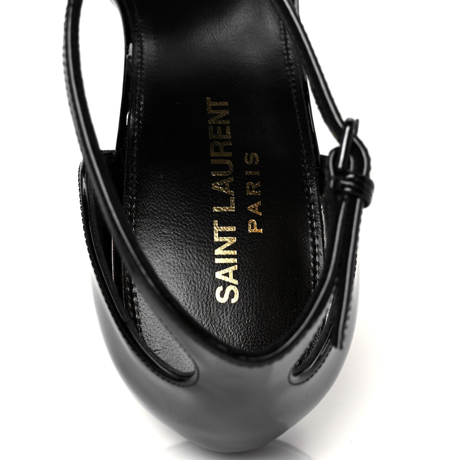 Saint Laurent Patent Calfskin Opyum 110 Sandals 39 Black 7 of 10