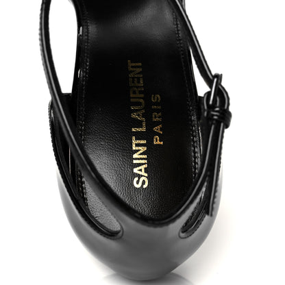 Saint Laurent Patent Calfskin Opyum 110 Sandals 39 Black 7 of 10