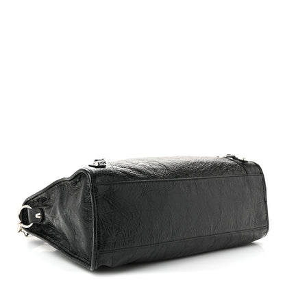 Balenciaga Agneau Arena Silver Hardware Medium Le City Black 4 of 10