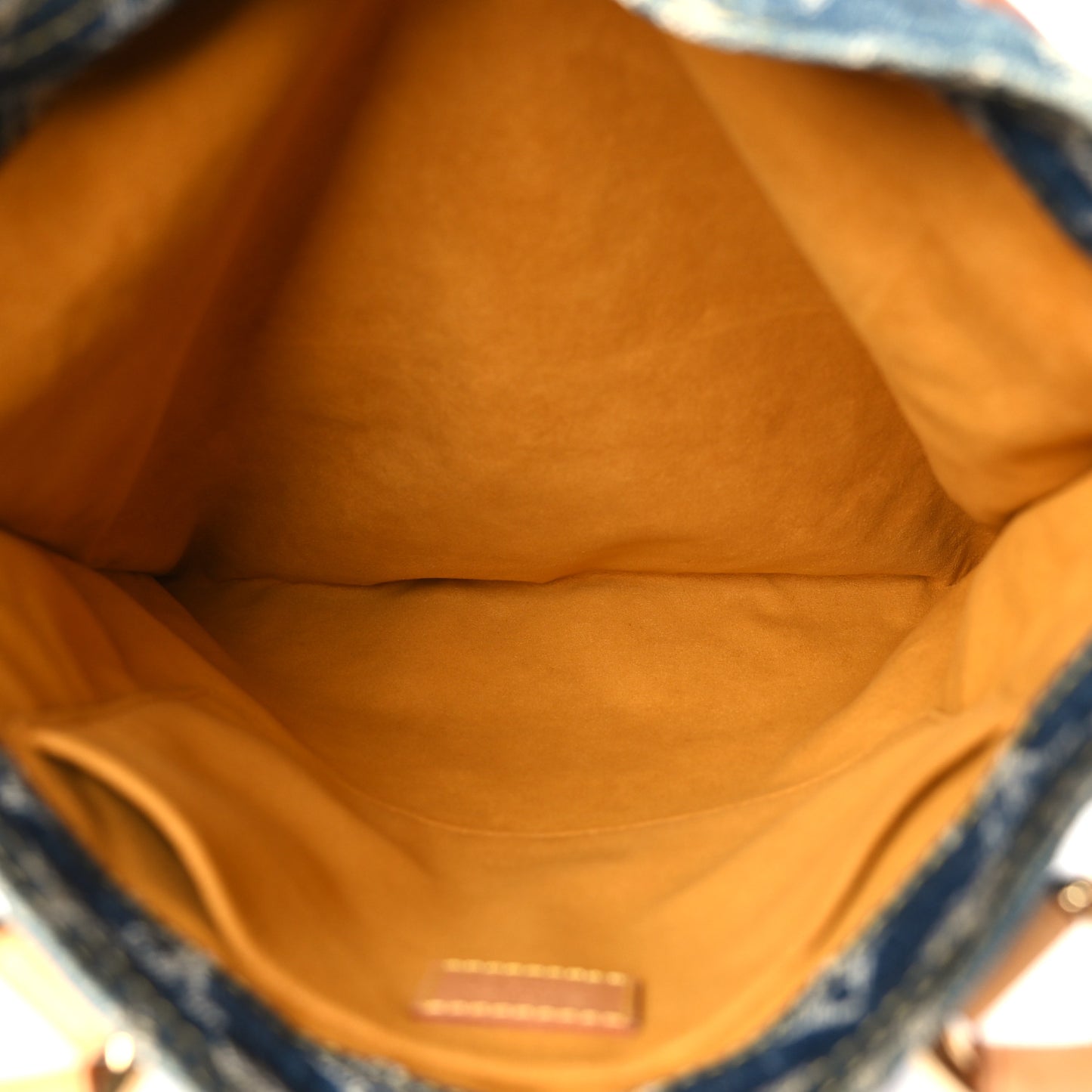 Monogram Denim Sac Plat Blue
