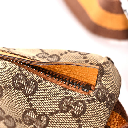 Gucci GG Monogram Web Double Pocket Belt Bag Yellow 13 of 19