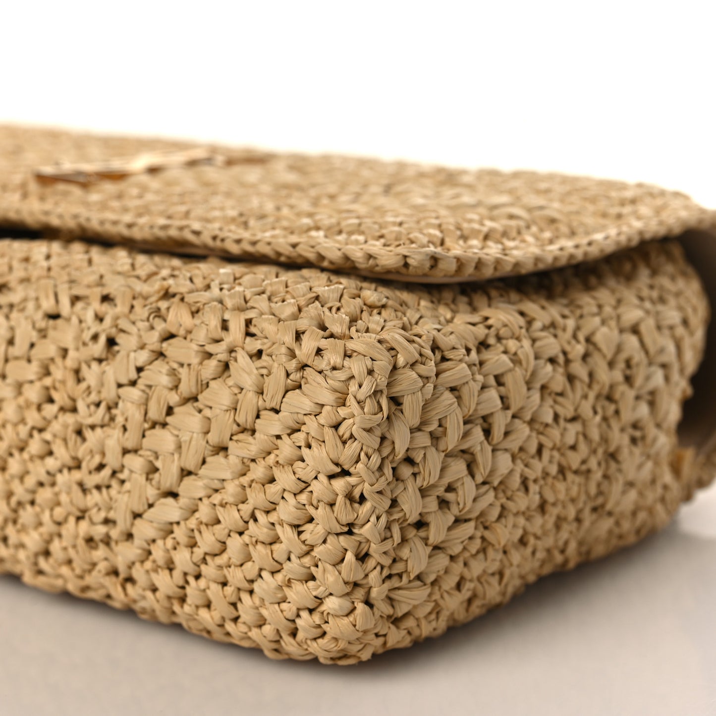 Raffia Monogram Medium Jamie Natural Avorio