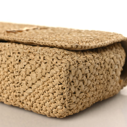Saint Laurent Raffia Monogram Medium Jamie Natural Avorio 8 of 9