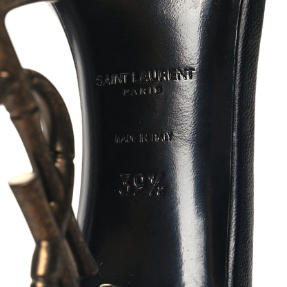 Saint Laurent Nappa Vendome Opyum 110 Sandals 39.5 Black Aged Gold 7 of 11