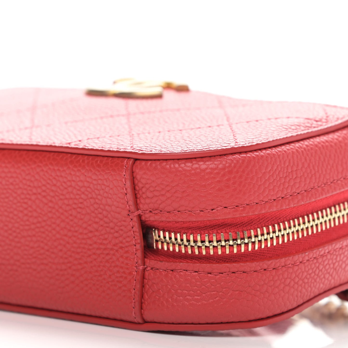Caviar Quilted Waist Bag Red