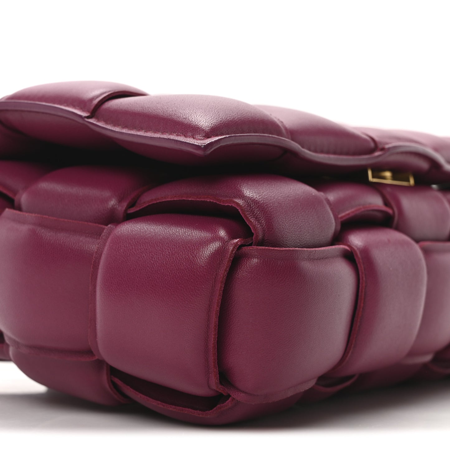 Nappa Maxi Intreccio Padded Cassette Crossbody Bag Cinnabar