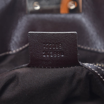 Gucci Calfskin Medium Indy Top Handle Hobo Dark Brown 7 of 8