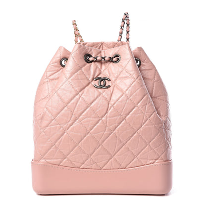 Chanel Aged Calfskin Quilted Gabrielle Backpack Light Pink 1 of 10