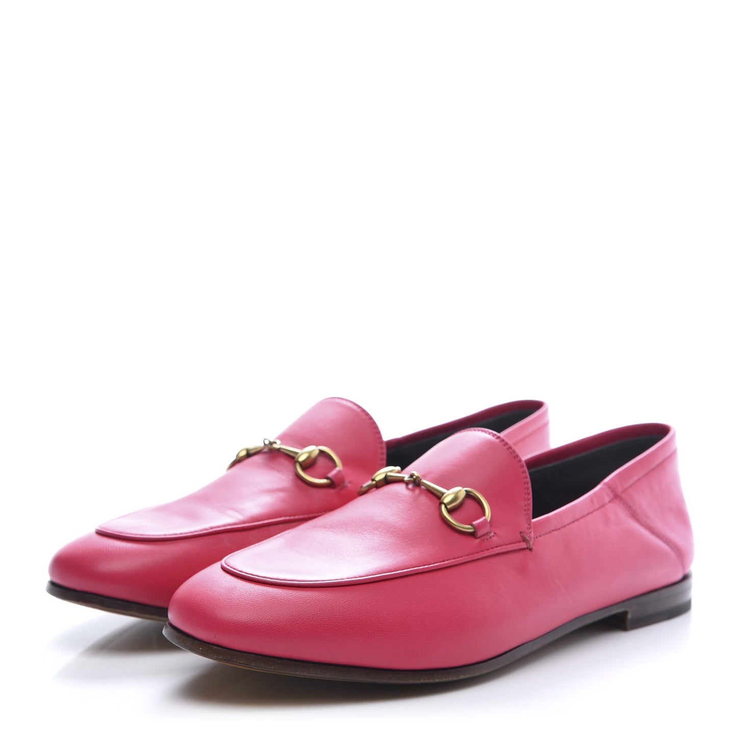 Lambskin Womens Brixton Horsebit Loafers 38.5 Hot Pink