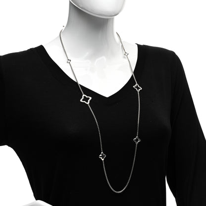 David Yurman Sterling Silver 25mm Quatrefoil Chain Necklace 2 of 4