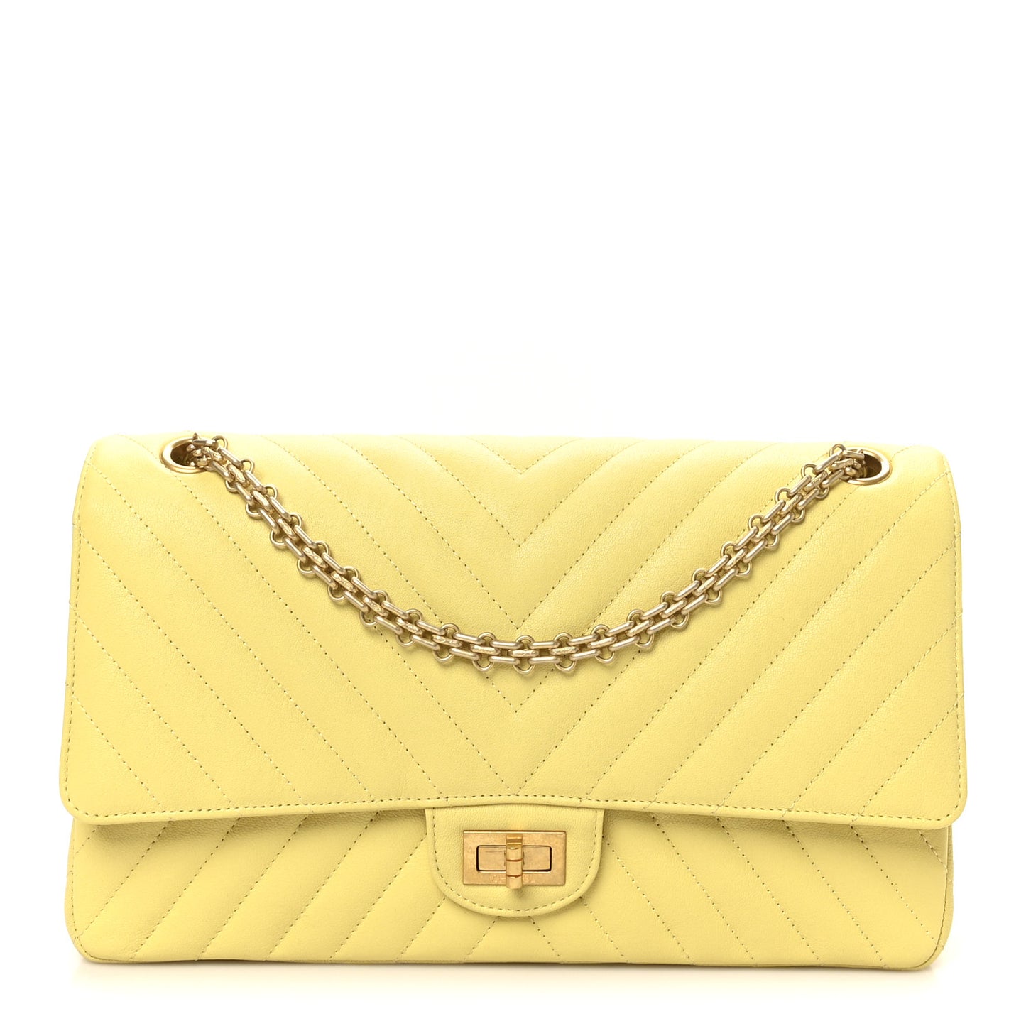Sheepskin Chevron Quilted 2.55 Reissue 226 Flap Yellow