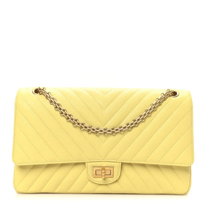Chanel Sheepskin Chevron Quilted 2.55 Reissue 226 Flap Yellow 1 of 10