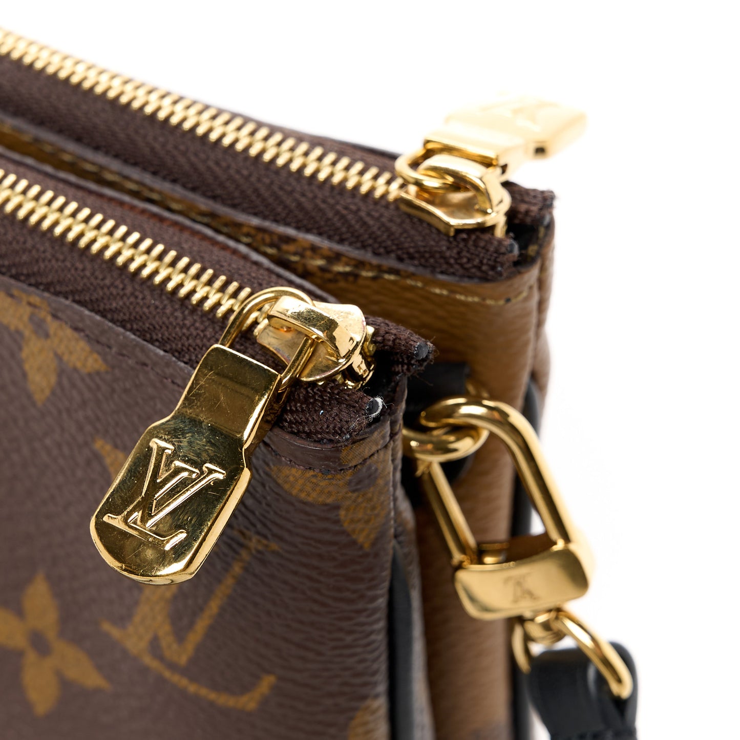 Reverse Monogram Giant Double Zip Pochette