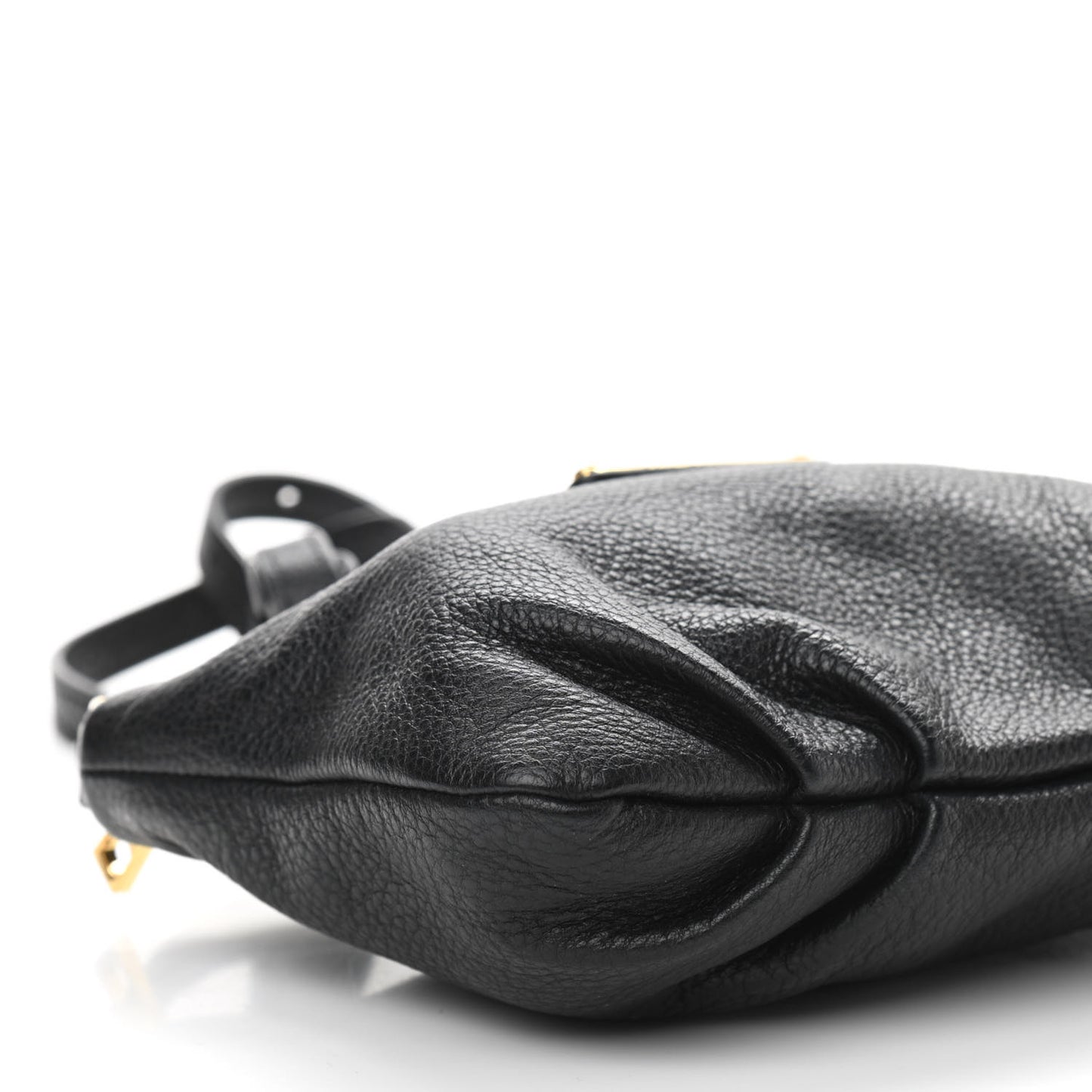 Pebbled Calfskin Crossbody Bag Black